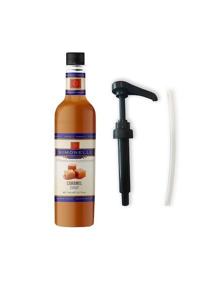 Simonelli Kahve Şurubu Karamel Aromalı + Beyaz Çikolata Aromalı 2 x 700 ML