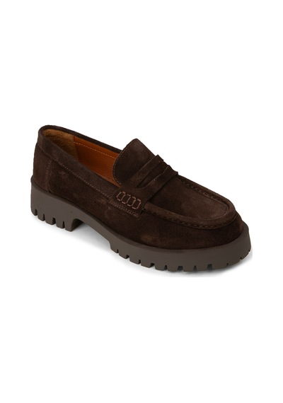 Deery Kadın Hakiki Süet Kahverengi Loafer Ayakkabı - 02034zkhvc01 Kahverengi