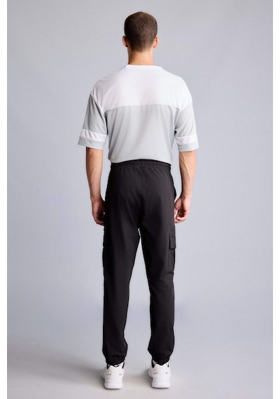 Defacto Standart Fıt Elastik Bel Dokuma Siyah Jogger H8609ax26spbk81 Siyah-bk81
