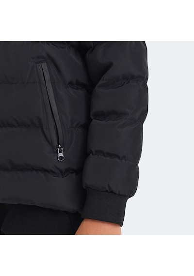 Slazenger CAPTAIN Çocuk Kapüşonlu Şişme Siyah Mont & Kaban