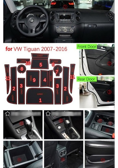 Volkswagen Vw Tiguan Mk1 2007-2017 Araç Içi Silikon Kaymaz Ped Ka (547223144)