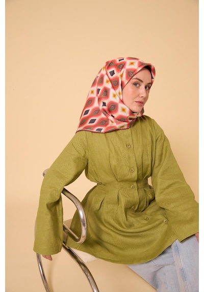 Silk Home Twill İpek Eşarp 11470-23 Yeşil, Mercan, Antrasit, Pembe, Asit, Beyaz