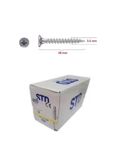 3,5 X 20 Sunta Vidası 1000 Adet 3,5 x 20