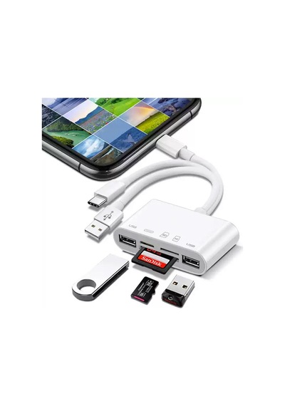 Daytona Nk1032Pro Type-C Lightning Usb-A To 2Xusb 3.0 Sd Micro Sd