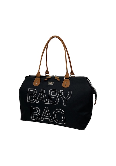 Stylo Baby Bag Anne Bebek Bakım ve Kadın Çantası Taşlı Siyah