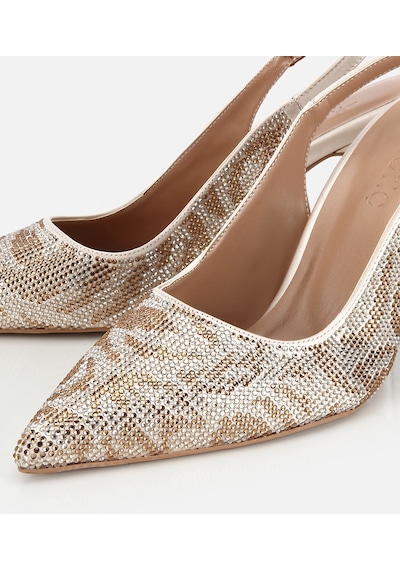 Hotiç Kadın Gold Taş Detaylı Arkası Açık Stiletto 01ayh320900a540 01ayh320900a540 Gold