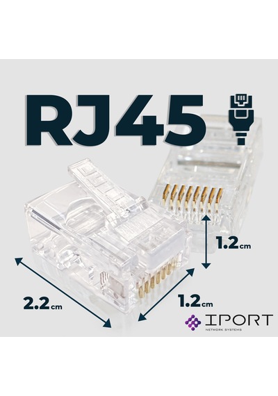Rj45 Cat5 Cat6 8p8c Konnektör 100 Adet