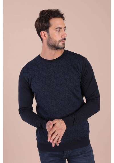 Ferraro Bisiklet Yaka Superfine Yün Kazak - Lacivert Lacivert (490434188) Lacivert