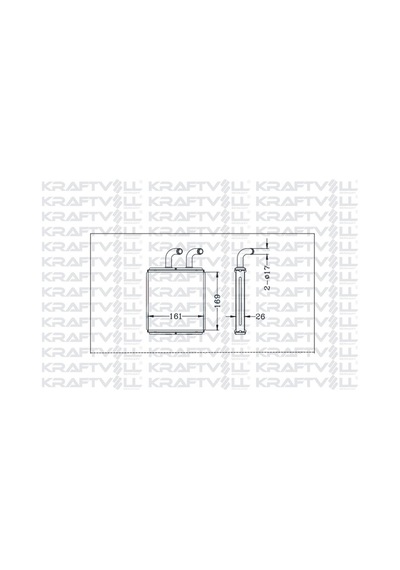 Kaloıfer Radyatoru Bongo K2500 K2700 1998 2004 170x165x26 Kraftvoll 08050316