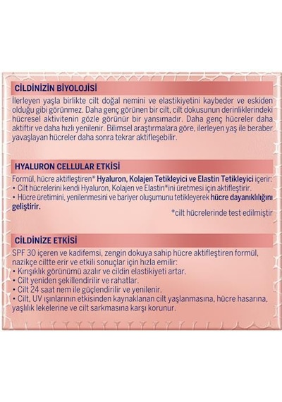 Nivea Hyaluron Cellular Fıller + Şekillendirici  Gündüz Kremi 50 Ml SPF 30