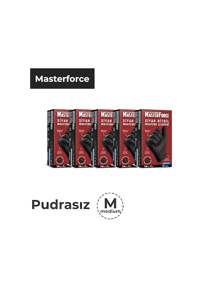 Haspet Masterforce Extra Kalın Siyah Nitril 5 Paket