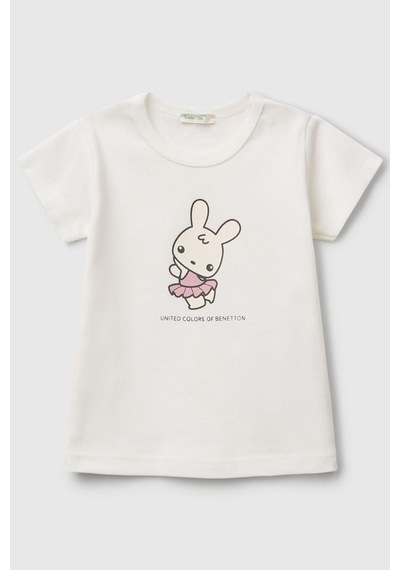 United Colors Of Benetton Erkek Bebek T Shirt Beyaz 3ı9wa1062-1425 Beyaz