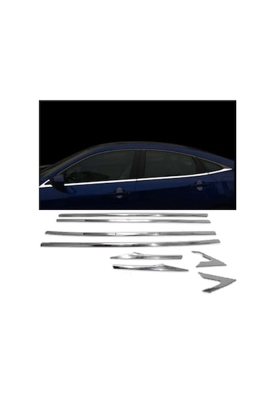 Honda Civic Uyumlu 2016 Sonrası Cam Çıtası Krom