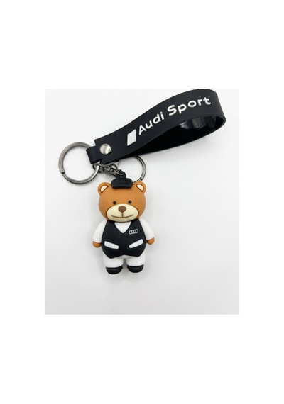 Audi Sport Silikon Ayıcık Anahtarlık Siyah Askılı Oto Anahtarlığı - 905684747