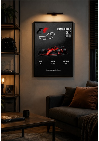 Formula 1 Istanbul Park 2027 Özel Tasarım Poster 33x48 Cm Çerçeveli