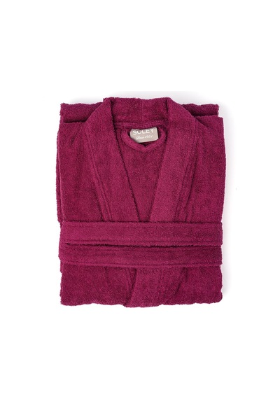 Soley HV.KIMONO.01 %100 Pamuklu Kimono Bornoz Bordo