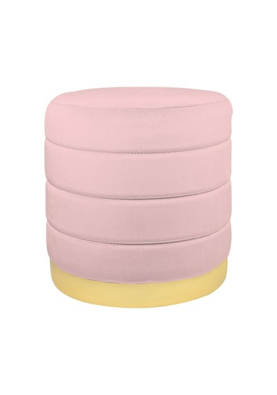 Lungo Roller Gold Kaplama Luxery Puf-pembe Babyface Kumaş Pofuduk Oturma Pufu&makyaj Pufu&bench