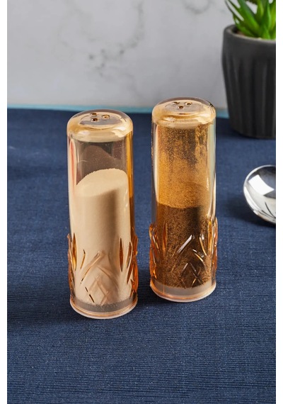 Melody 2 Li Akrilik Tuzluk-biberlik 11 Cm Amber Sarı