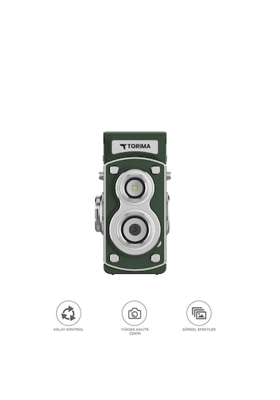 Torima CMR44 Mini Retro Dijital Fotoğraf Makinesi Yeşil