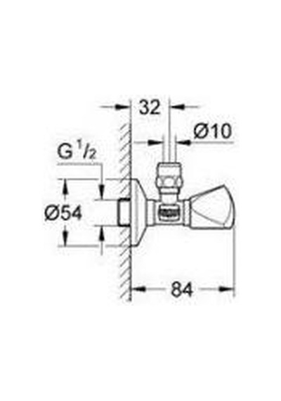 Grohe 22939000 1/2" Giriş. 3/8 Çıkışlı Ara Musluk
