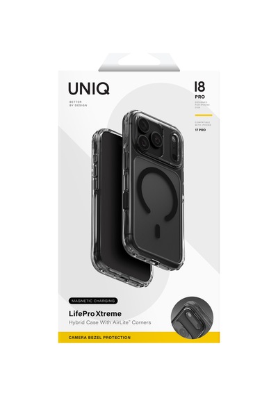 Apple iPhone Uyumlu 18 Pro Kılıf Lifepro Xtreme Airlite Köşe Koruma Ve Leke Tutmama Teknolojisi Magsafe Kapak Sıyah