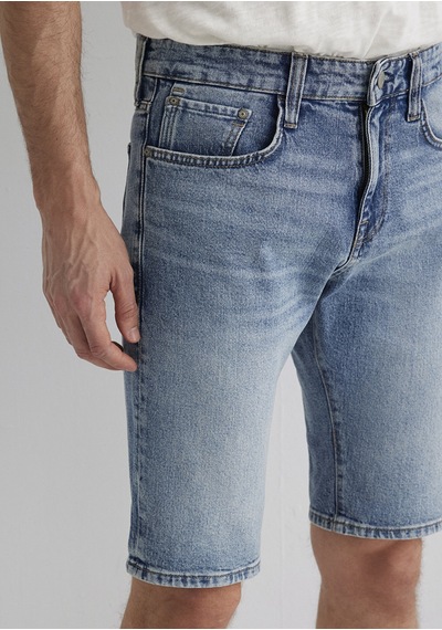 Mavi - Tim Street Gölgeli Indigo Mavisi Jean Şort 0428489643 Mavi