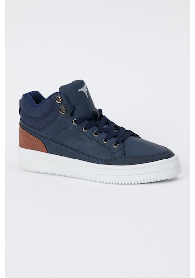Ac&co / Altınyıldız Classics Erkek Lacivert-beyaz Kışlık Rahat Taban Spor Sneaker Lacivert - Beyaz