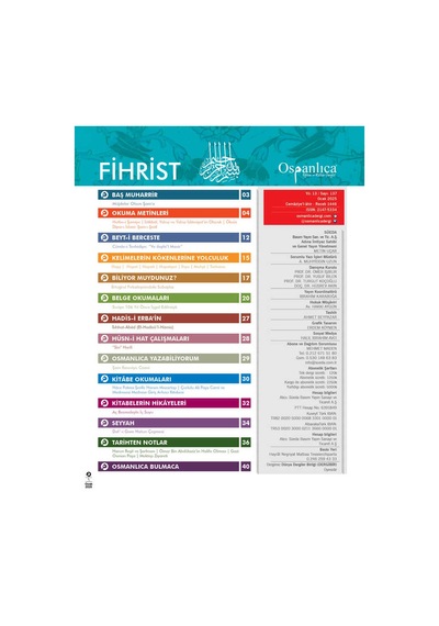 Ocak 2025 Osmanlıca Dergisi