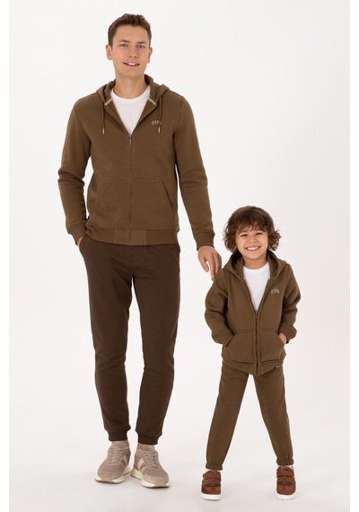 U.S. Polo Assn. Erkek Regular Fit Haki Şardonlu Örme Hırka 50313755-VR027