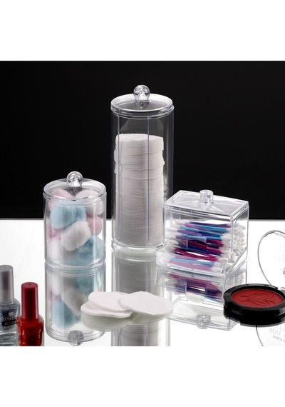 3'lü Çok Amaçlı Makyaj Organizer Seti Sade Plastik Beyaz Diğer