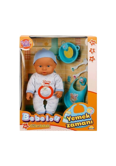 030021 Sunman, Bebelou Yemek Zamanı Sesli Bebek Seti 35 Cm / +3 Yaş - Uvcu-891460 1 Adet