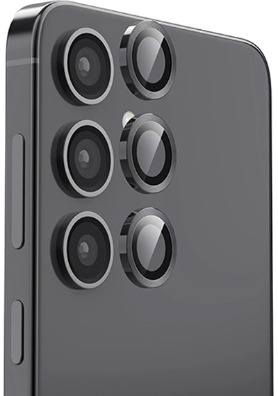 Newface - 923 - Samsung Galaxy Uyumlu S25 Plus Raze Metal Kamera Lens - Kmrsfres - - Siyah