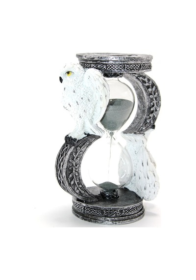 4 Adet Polyester Baykuş Kum Saati Dekoratif Masaüstü Hourglass Sand Timer, Polyester Tasarım 13.8x9x18.7 Cm Diğer