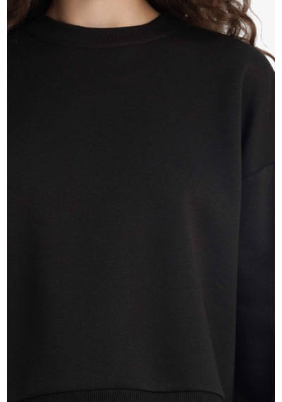 Defacto Siyah Kadın Sweatshirt D6645ax/bk81 Siyah