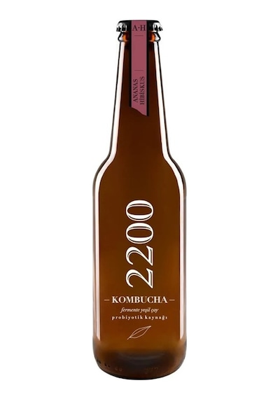 Kombucha Ananas Hibisküs Fermente Yeşil Çay 330 ML