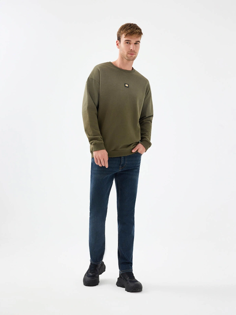 Loft Loose Fit Haki Erkek Sweatshirt Lf2041634 Haki