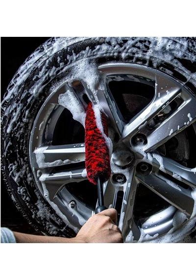 Biishe 3lü Bükülebilen Peluş Detaylı Temizlik İçin Oto Jant, Egzos Temizleme Fırçası
