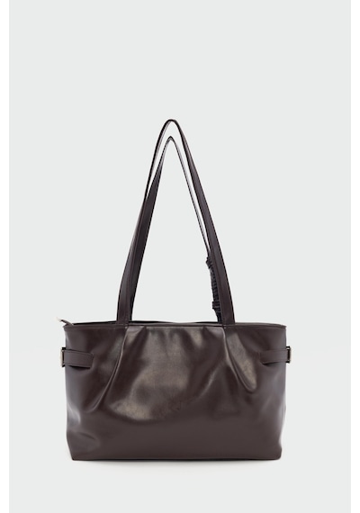 Shule Bags Bybo Vintage Omuz Çantası Kahve Kahverengi - Siyah - Bej