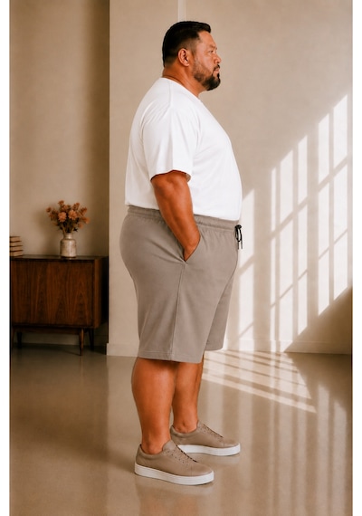 Sngl Tekstil Erkek Büyük Beden Kapri 3xl 4xl 5xl 6xl 7xl 8xl 9xl Vizon