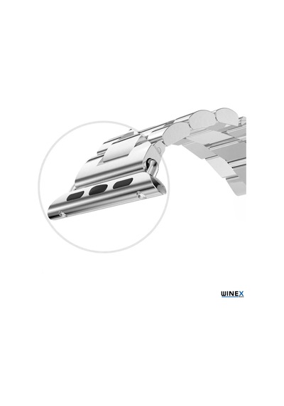 Winex 42-49mm Yeninesil Akıllısaat Kordonu Metal Gri