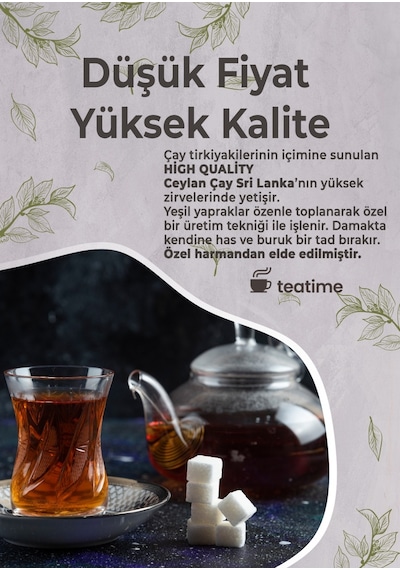 Ceylan Tea İthal Seylan Sri Lanka Ceylon Siyah Yaprak Kaçak Çay 400 G