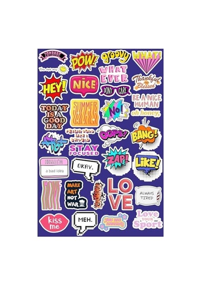 Ifadeler Seri 4 Telefon Laptop Notebook Tablet Defter Matara Stiker Etiket 1