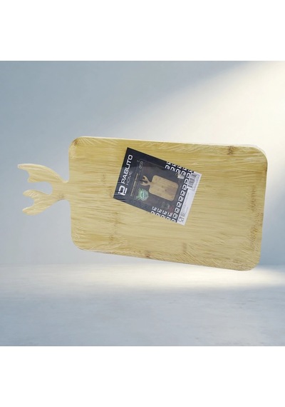 Şık Geyik Boynuz Figürlü Kesim Tahtası 22x36 Cm Ahşap 12v