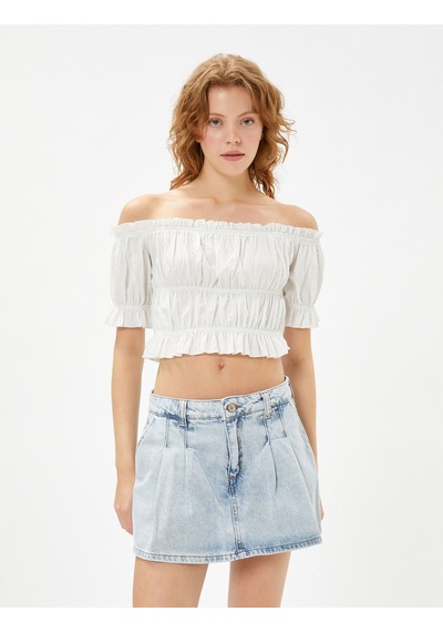 Koton Crop Madonna Yaka Bluz Omzu Açık Kısa Kollu Fırfırlı Dokulu Beyaz 3sal60230ıw 3SAL60230IW000 Beyaz Koton Crop Madonna Yaka Bluz Omzu Açık Kısa Kollu Fırfırlı Dokulu Beyaz 3sal60230ıw 3SAL60230IW000 Beyaz