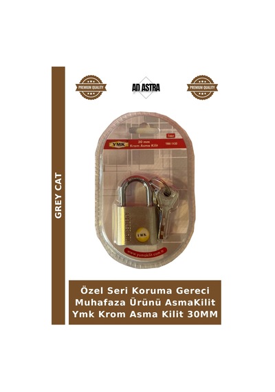 Özel Seri Koruma Gereci Muhafaza Ürünü Asmakilit Ymk Krom Asma Kilit 30mm