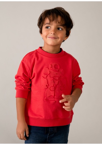 Mayoral Erkek Çocuk İki İplik Sweatshirt Kırmızı KIrmızı