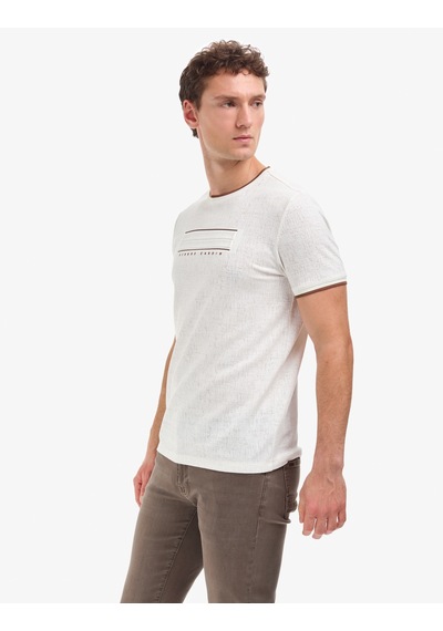 Pierre Cardin Erkek Ekru Tişört 50321064-vr019