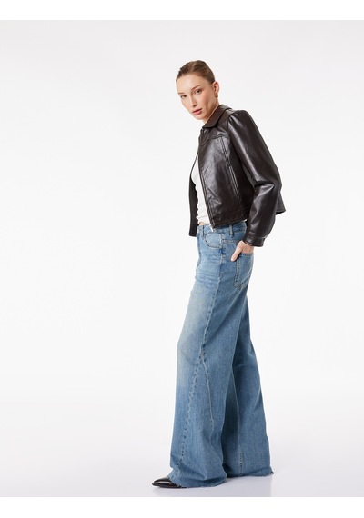 Koton Yüksek Bel Dikiş Detaylı Düğmeli Cepli Geniş Paça Denim Pantolon - Wide Leg Jean Orta İndigo 7wal40133md Koton Yüksek Bel Dikiş Detaylı Düğmeli Cepli Geniş Paça Denim Pantolon - Wide Leg Jean Orta İndigo 7wal40133md