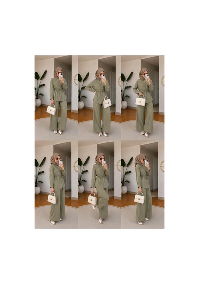 Hira Life Fashion Kadın Kolu Taş Detaylı Bel Bağlamalı Salaş Keten Gömlek Pantolon İki 'li Şık Takım Yeşil Yeşil Hira Life Fashion Kadın Kolu Taş Detaylı Bel Bağlamalı Salaş Keten Gömlek Pantolon İki 'li Şık Takım Yeşil Yeşil