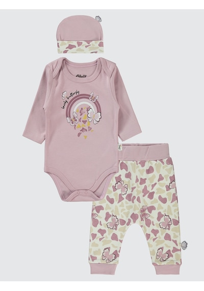 Civil Baby Kız Bebek 3'lü Takım 6-18 Ay Lila Lila